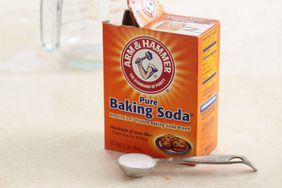 arm and hammer baking soda on a neutral surface