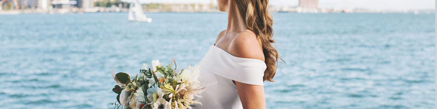 beauty and wellness banner - bride by the sea