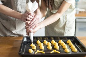 couple baking together