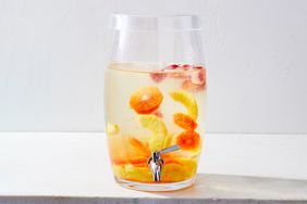 water cooler with sliced fruit
