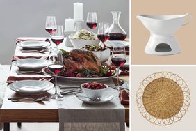Composite of thanksgiving table items