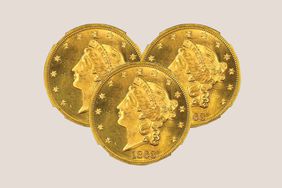 $20 gold 1863 coins featuring Lady Liberty