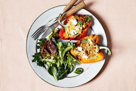 grilled vegetarian stuffed peppers for summer meal