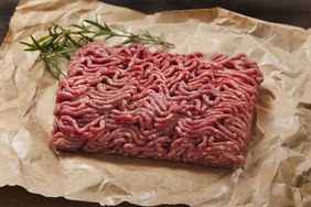 Raw ground beef on paper
