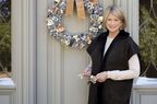 Martha Stewart with handmade wreath