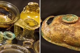 Ancient glass items 