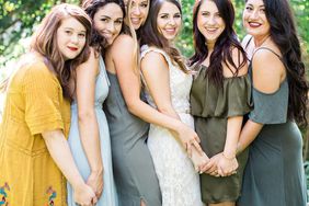 megan scott wedding bride with friends