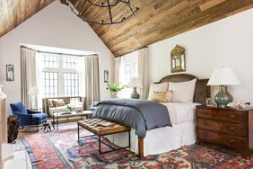 rustic calm toned bedroom set