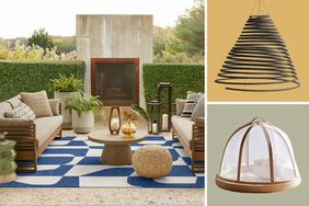 Composite of outdoor entertaining products to stay comfortable