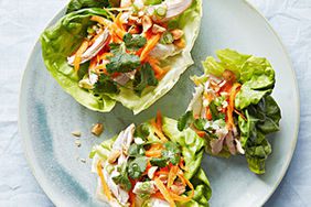 Poached-Chicken Cups with Ginger-Scallion Oil