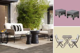Composite of small-space patio furniture 