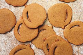Pumpkin-shaped Molasses Cookies