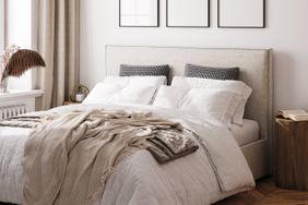 beige cozy bed