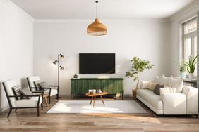 Living room with vinyl flooring