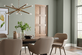 sherwin williams color of the year evergreen fog dining room